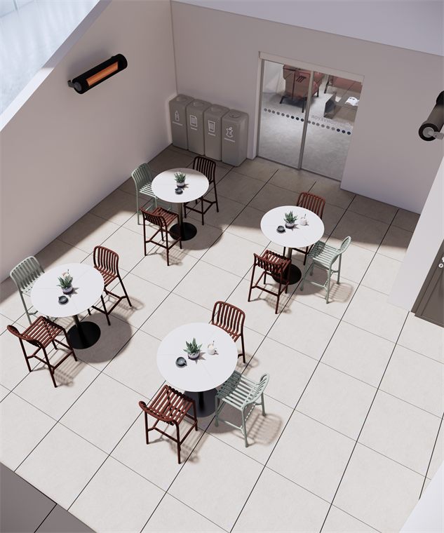 Fabrika ofisi - Balkon oturma alanı