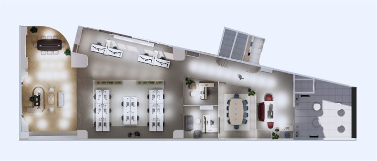Fabrika ofisi - Kat planı